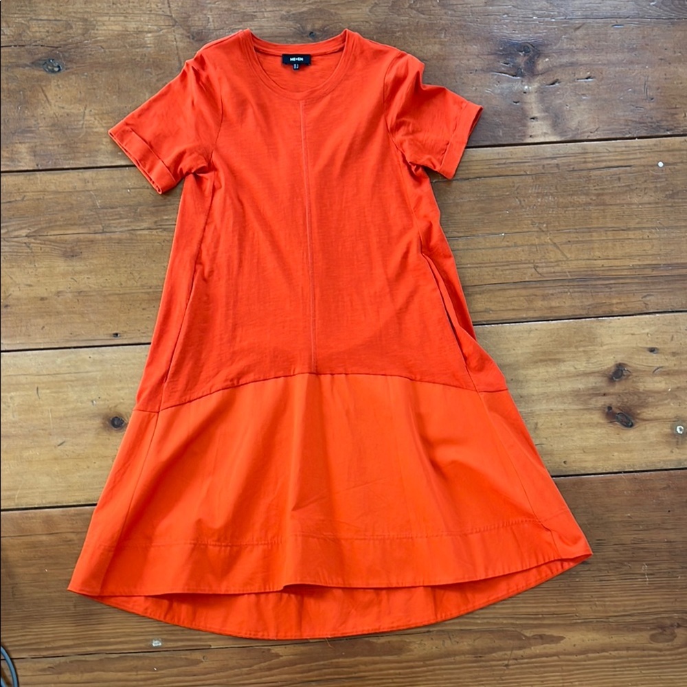 Me + Em Orange midi Dress